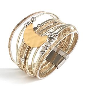 Starlet Multi-Layered Stacked Wrap Leather Bracelets